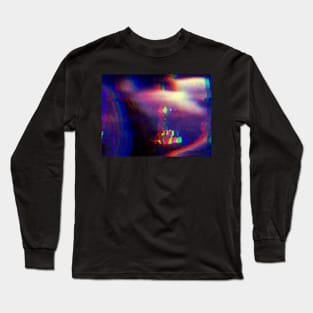 Purple Glitch Long Sleeve T-Shirt